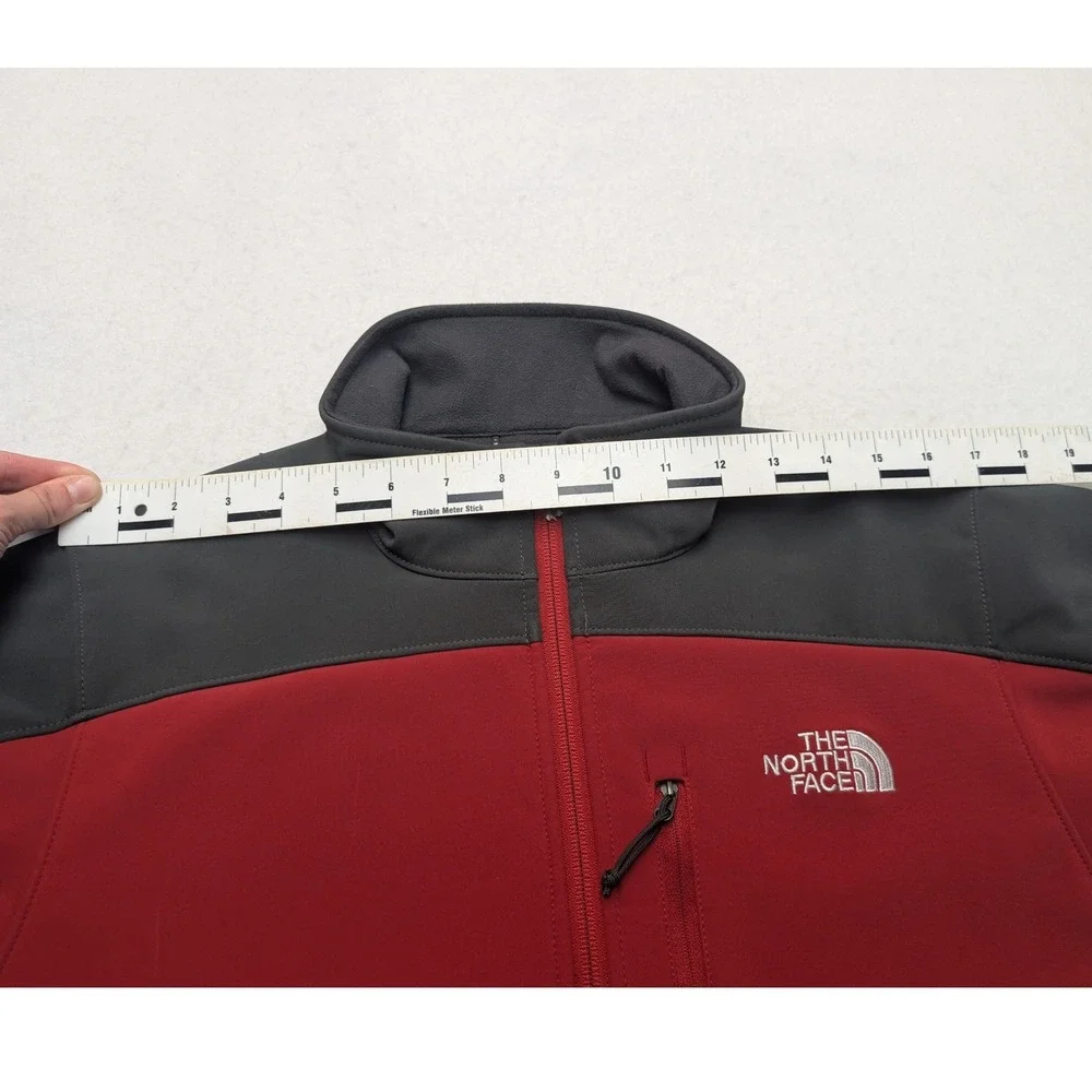 The North Face Apex Bionic Jacket Mens Small Red Grey Softshell Windproof Zip